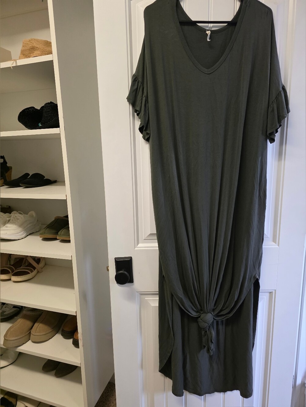Womens Maxi Dress Can Tie Knot In The Front